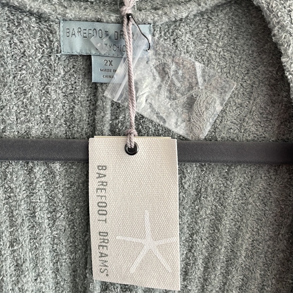 Barefoot Dreams Cozichic Ribbed Shrug Cardi Meadow Green NWT - Picture 4 of 11